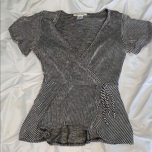 Black and white blouse